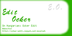 edit ocker business card